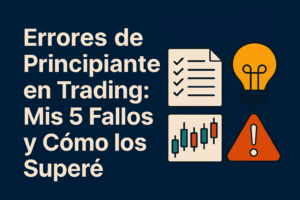 Errores comunes de principiantes en trading explicados con soluciones prácticas, basado en experiencias reales de un trader novato que superó 5 fallos al iniciar.