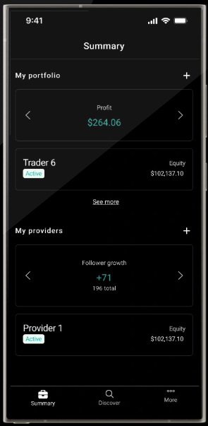 Hantec Social — Portfolio y proveedores de estrategia activos